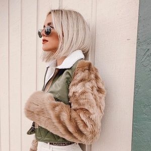 Faux fur jacket